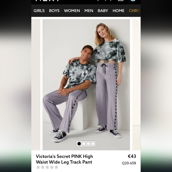 Victoria's Secret Pink High Waist Wide Leg Track Pant M EUC - Picture 9 of 9